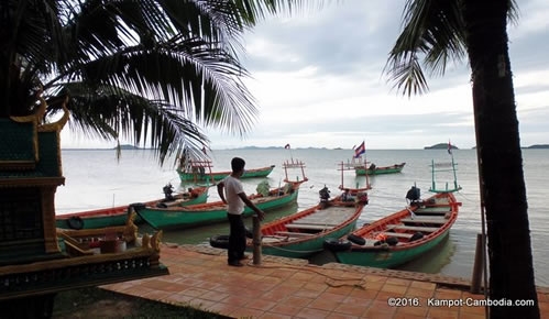 Crab Shuttle Boat between Kampot and Kep, Cambodia.