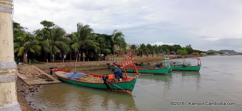 Crab Shuttle Boat between Kampot and Kep, Cambodia.