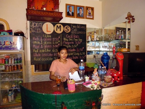 Happy Kampot Pizza in Kampot, Cambodia.