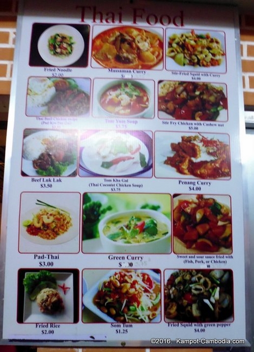 Natural Coffee and Thai Restaurant in Kampot, Cambodia.