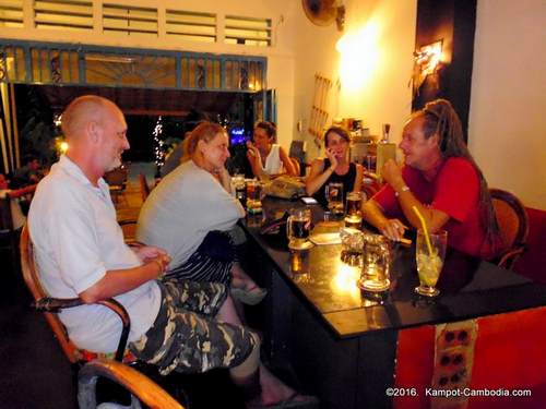 Pepe & the Viking Guesthouse and Restaurant  in Kampot, Cambodia.