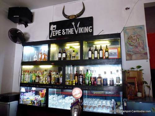 Pepe & the Viking Guesthouse and Restaurant  in Kampot, Cambodia.