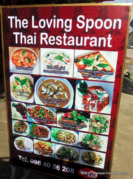 The Loving Spoon Thai Restaurant in Kampot, Cambodia.