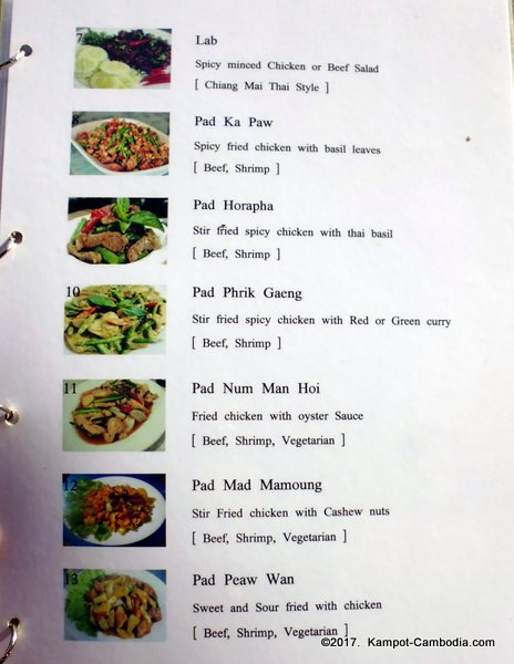 The Loving Spoon Thai Restaurant in Kampot, Cambodia.