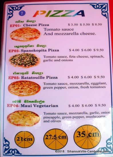 Ecstatic Pizza in Kampot, Cambodia.