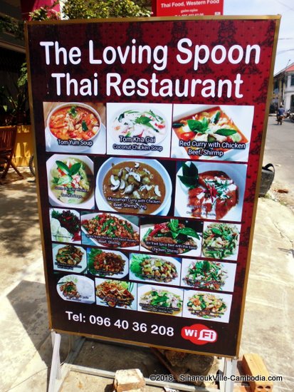 The Loving Spoon Thai Restaurant in Kampot, Cambodia.
