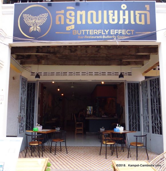 Butterfly Effect Restaurant and Butterfly Garden in Kampot, Cambodia.