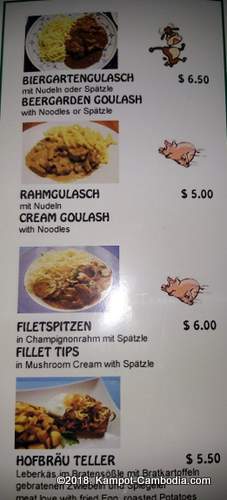 Petra's  Schnitzel House in Kampot, Cambodia.
