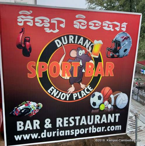 Durian Sport Bar in Kampot, Cambodia.