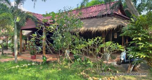 Two Moons Hotel & Restaurant in Kampot, Cambodia.