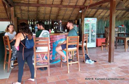 Two Moons Hotel & Restaurant in Kampot, Cambodia.