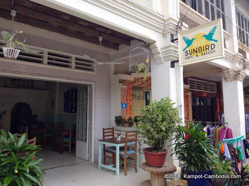Sunbird Cafe & Bakery in Kampot, Cambodia.