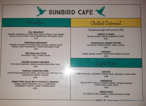 Sunbird Cafe & Bakery in Kampot, Cambodia.
