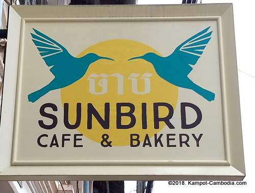 Sunbird Cafe & Bakery in Kampot, Cambodia.