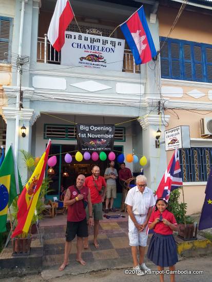 Chameleon Bistro & cocktail Bar in Kampot, Cambodia.