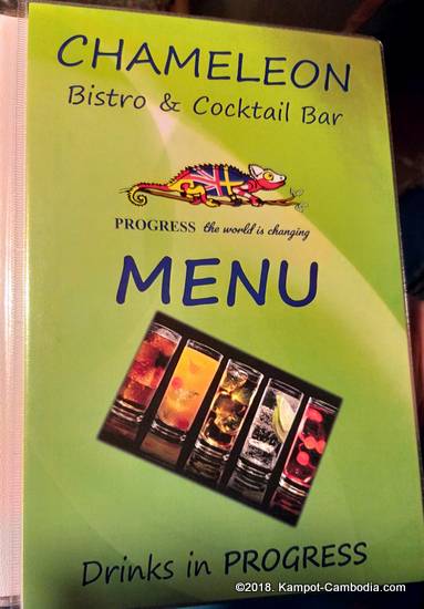 Chameleon Bistro & cocktail Bar in Kampot, Cambodia.