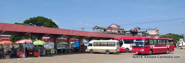 Capitol Bus Station in Kampot, Cambodia