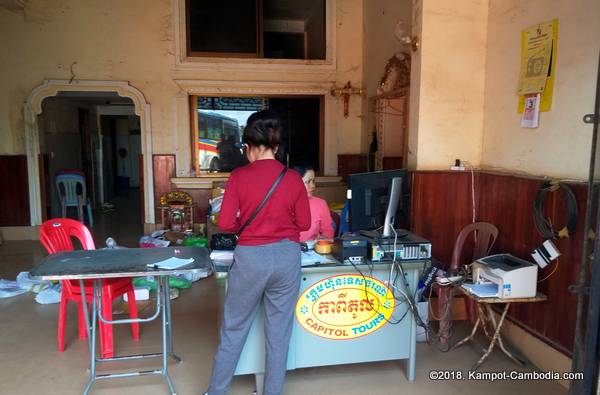 Capitol Bus Station in Kampot, Cambodia