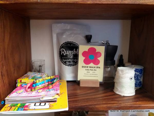 Espresso Cafe and Rumble Fish Coffee in Kampot, Cambodia.