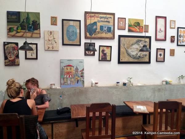Espresso Cafe and Rumble Fish Coffee in Kampot, Cambodia.