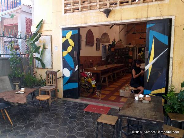 Espresso Cafe and Rumble Fish Coffee in Kampot, Cambodia.