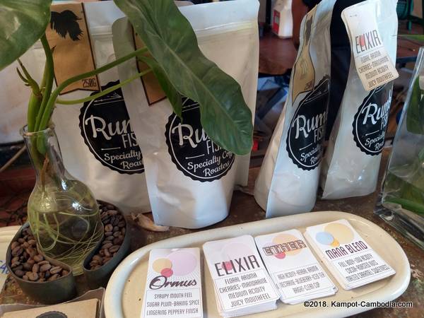 Espresso Cafe and Rumble Fish Coffee in Kampot, Cambodia.