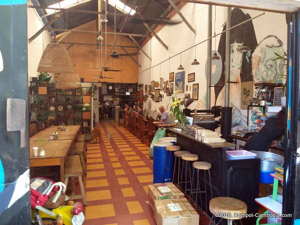 Espresso Cafe and Rumble Fish Coffee in Kampot, Cambodia.