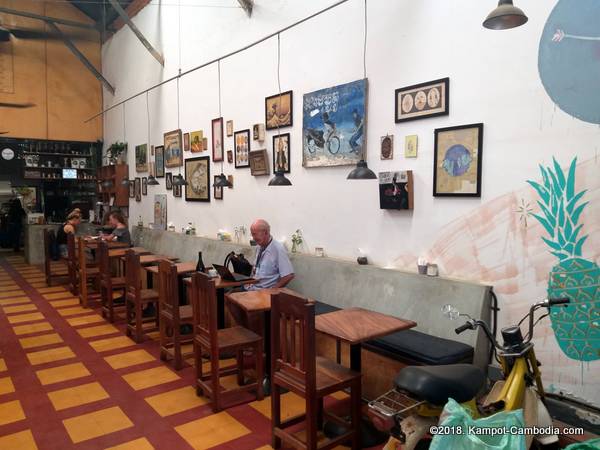 Espresso Cafe and Rumble Fish Coffee in Kampot, Cambodia.