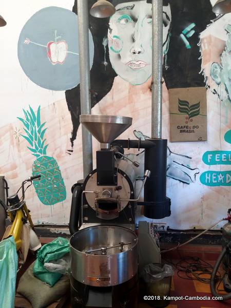 Espresso Cafe and Rumble Fish Coffee in Kampot, Cambodia.