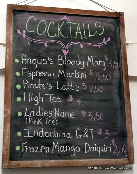 Espresso Cafe and Rumble Fish Coffee in Kampot, Cambodia.
