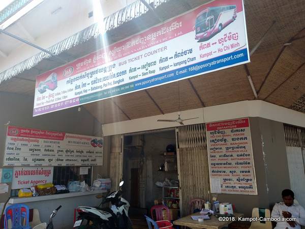 Phnom Penh Sorya Bus Station in Kampot, Cambodia