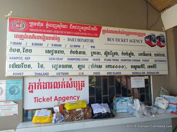 Phnom Penh Sorya Bus Station in Kampot, Cambodia