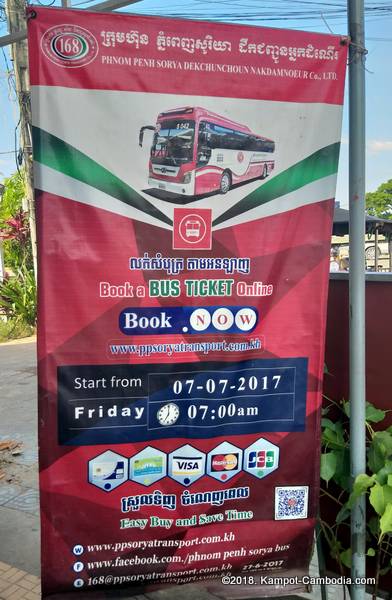 Phnom Penh Sorya Bus Station in Kampot, Cambodia