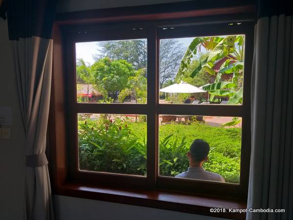 Two Moons Hotel & Restaurant in Kampot, Cambodia.