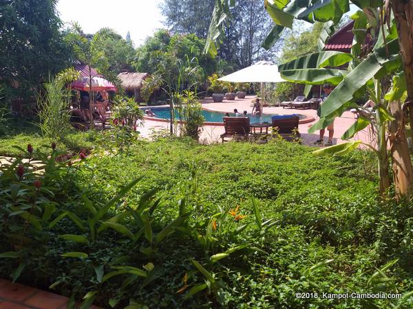 Two Moons Hotel & Restaurant in Kampot, Cambodia.