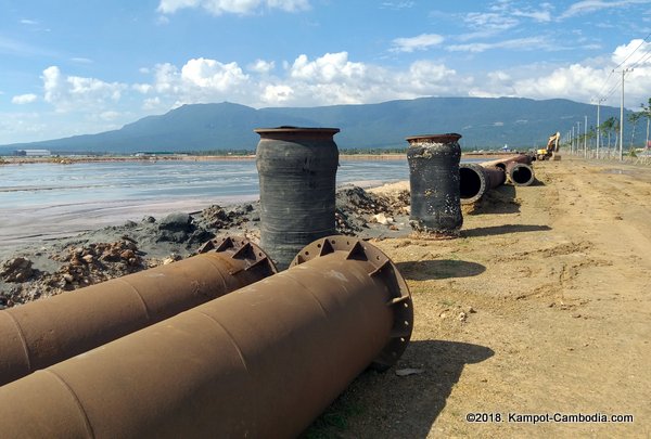 Kampot International Port in Kampot, Cambodia.