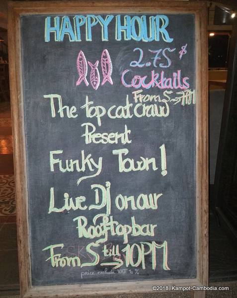 The Fishmarket Restaurant in Kampot, Cambodia.