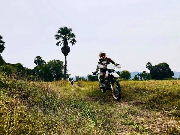 Kampot Dirt Bike Shop in Kampot, Cambodia.  Big Bike Repairs.