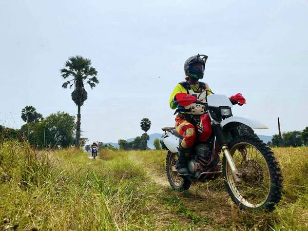 Kampot Dirt Bike Shop in Kampot, Cambodia.  Big Bike Repairs.