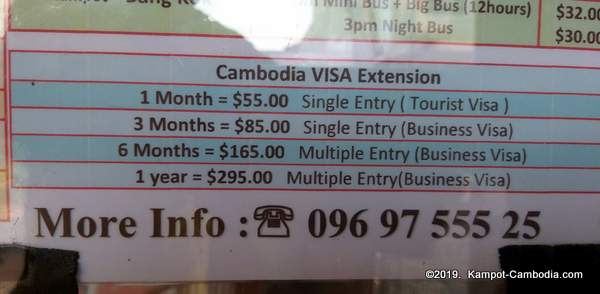 KKS Travel in Kampot, Cambodia.  Tourist Information at The Old Market.