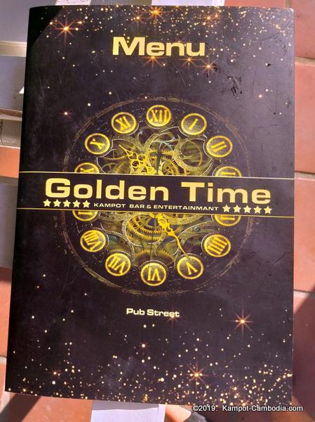 Golden Time Bar in Kampot, Cambodia.