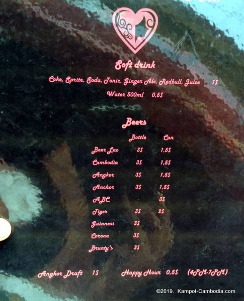 Sweet Heart Bar in Kampot, Cambodia.