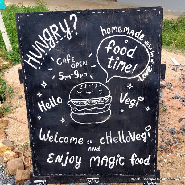 Chellovegi Vegan Restaurant in Kampot, Cambodia.