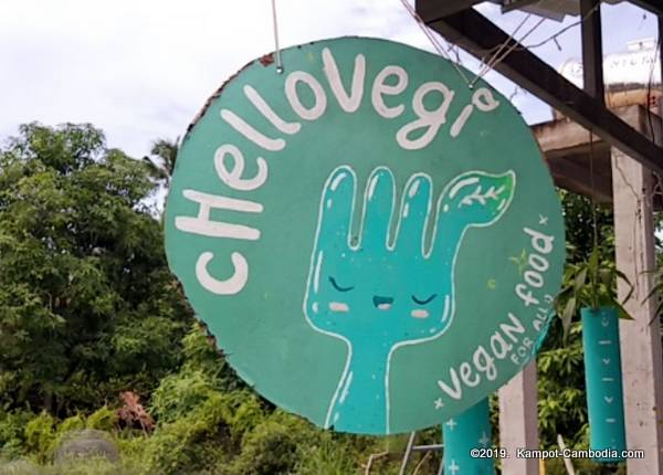 Chellovegi Vegan Restaurant in Kampot, Cambodia.