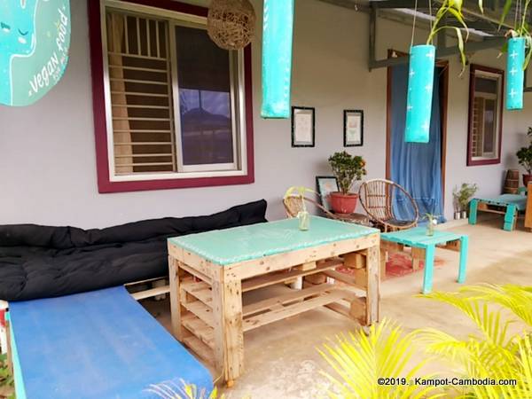 Chellovegi Vegan Restaurant in Kampot, Cambodia.