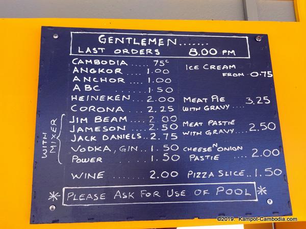 Bar with No Name in Kampot, Cambodia.