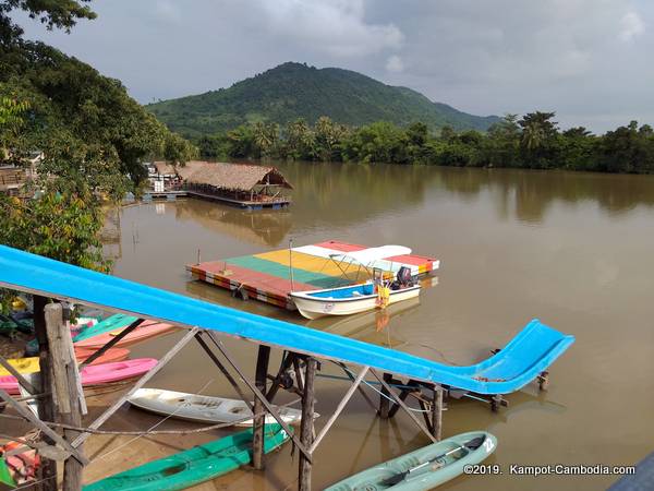 Chhne Tansur Water Park in Kampot, Cambodia.