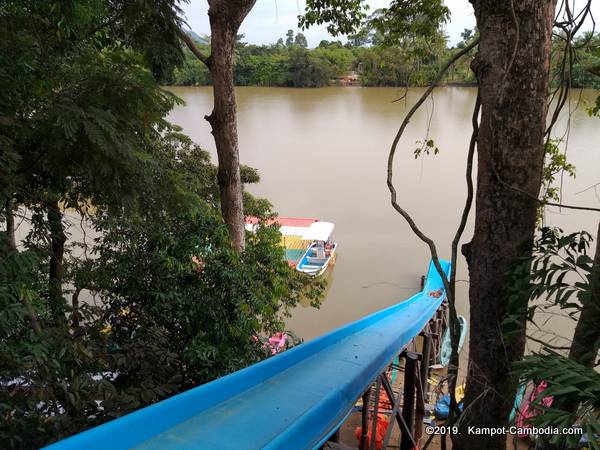 Chhne Tansur Water Park in Kampot, Cambodia.