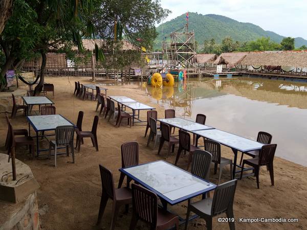 Chhne Tansur Water Park in Kampot, Cambodia.