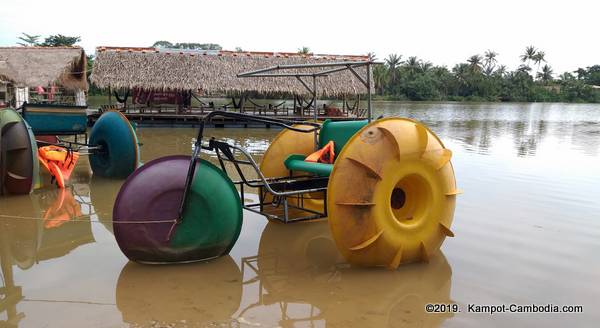 Chhne Tansur Water Park in Kampot, Cambodia.